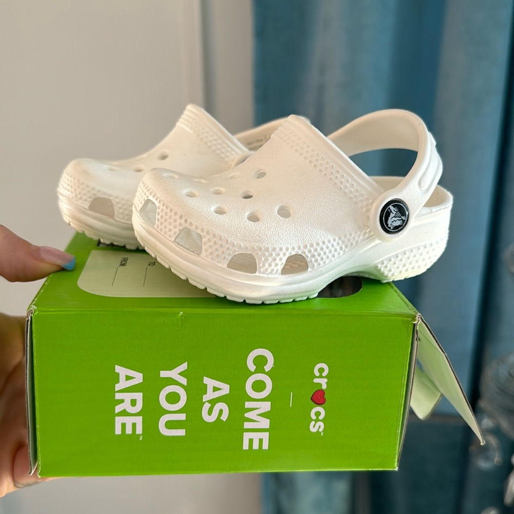 COPY - White Baby Crocs size c2 c3